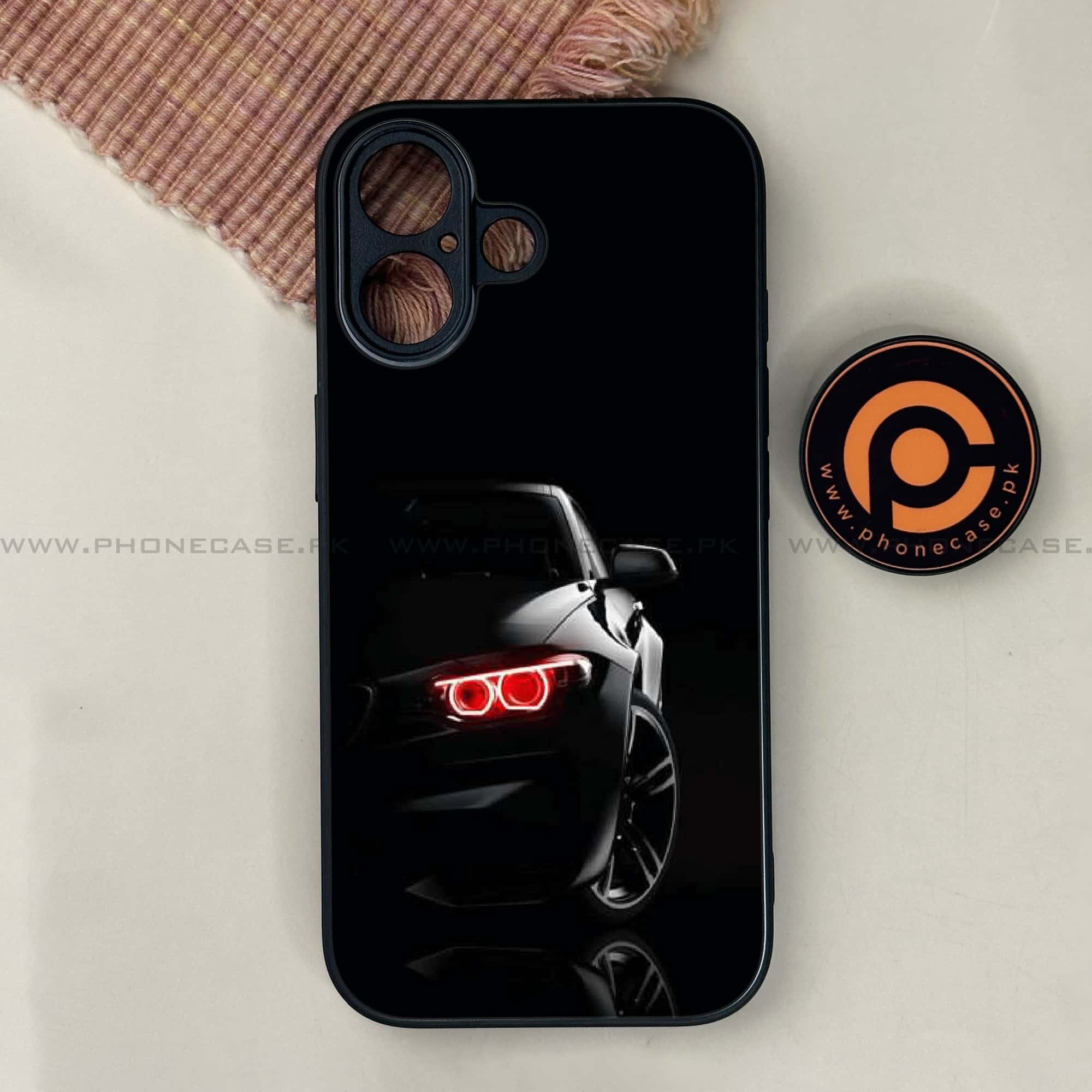 iPhone 17 - Black Art Series - Premium Printed Glass soft Bumper shock Proof Case