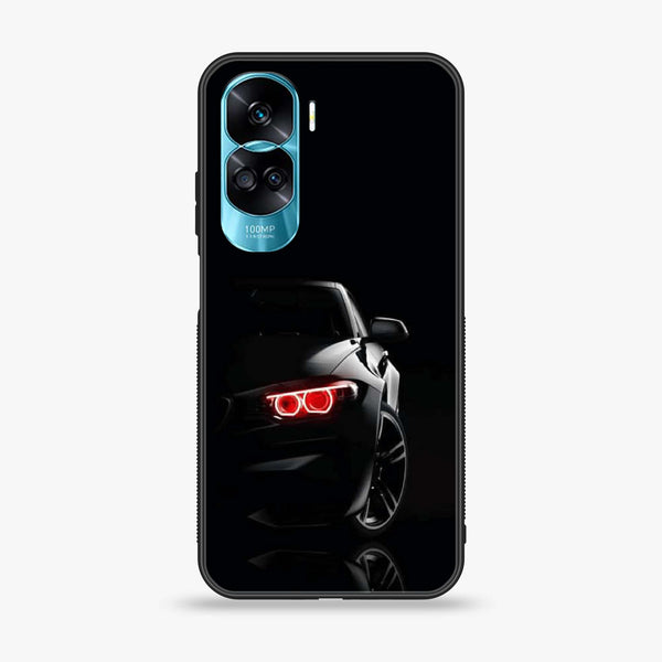 Honor 90 Lite - Black Art Design 6- Premium Printed Glass soft Bumper shock Proof Case CS-44730
