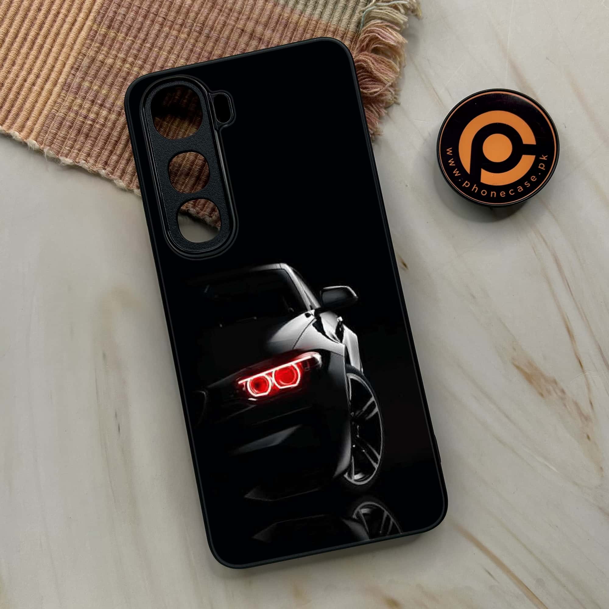 Vivo Y400 - Black Art Series - Premium Metal Printed soft Bumper shock Proof Case