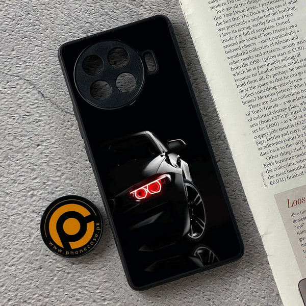 Tecno Spark 20 pro plus - Black Art Design 6 - Premium Printed Glass soft Bumper shock Proof Case  CS-41326