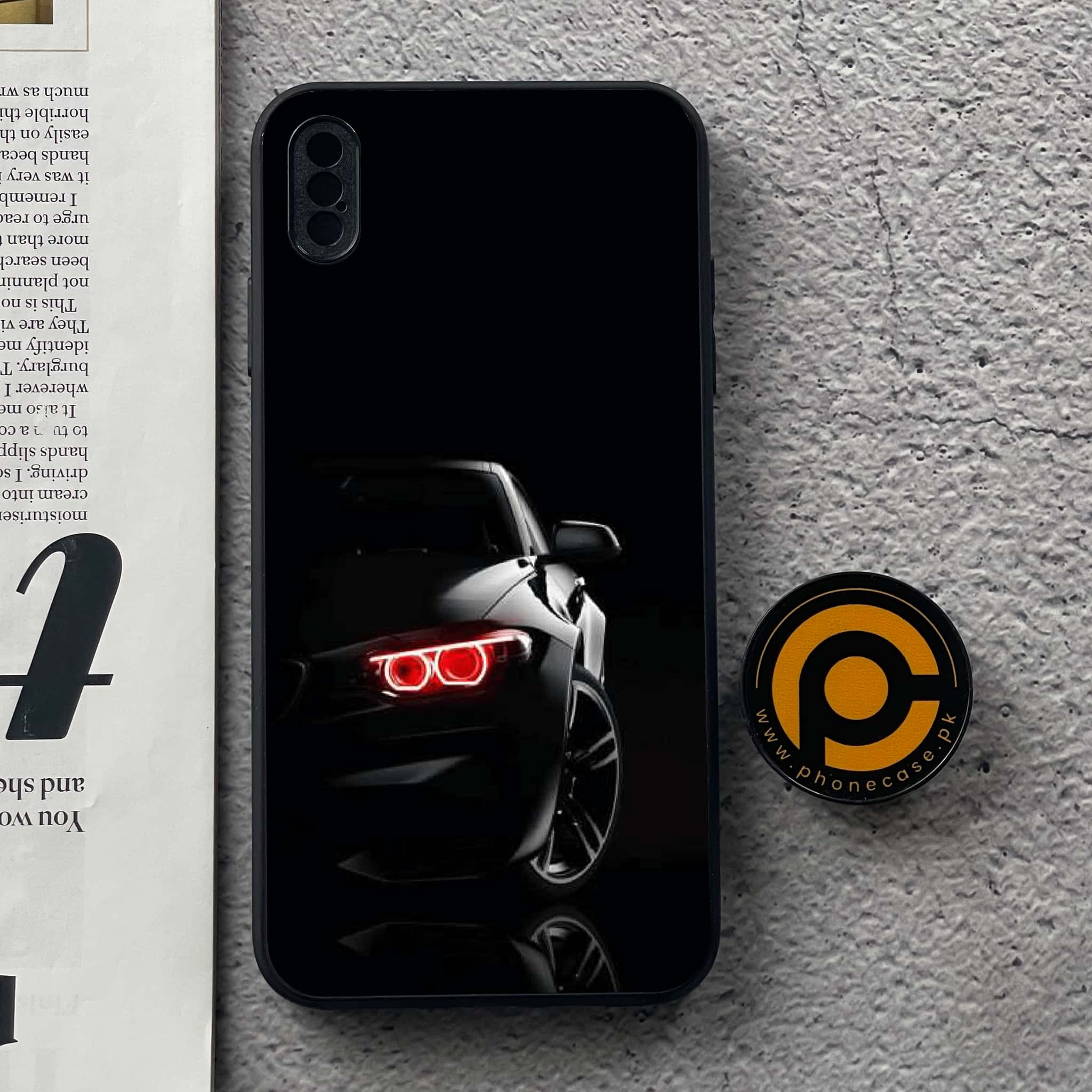 iPhone XS Max - Black Art  Series - Premium Metal Printed soft Bumper shock Proof Case