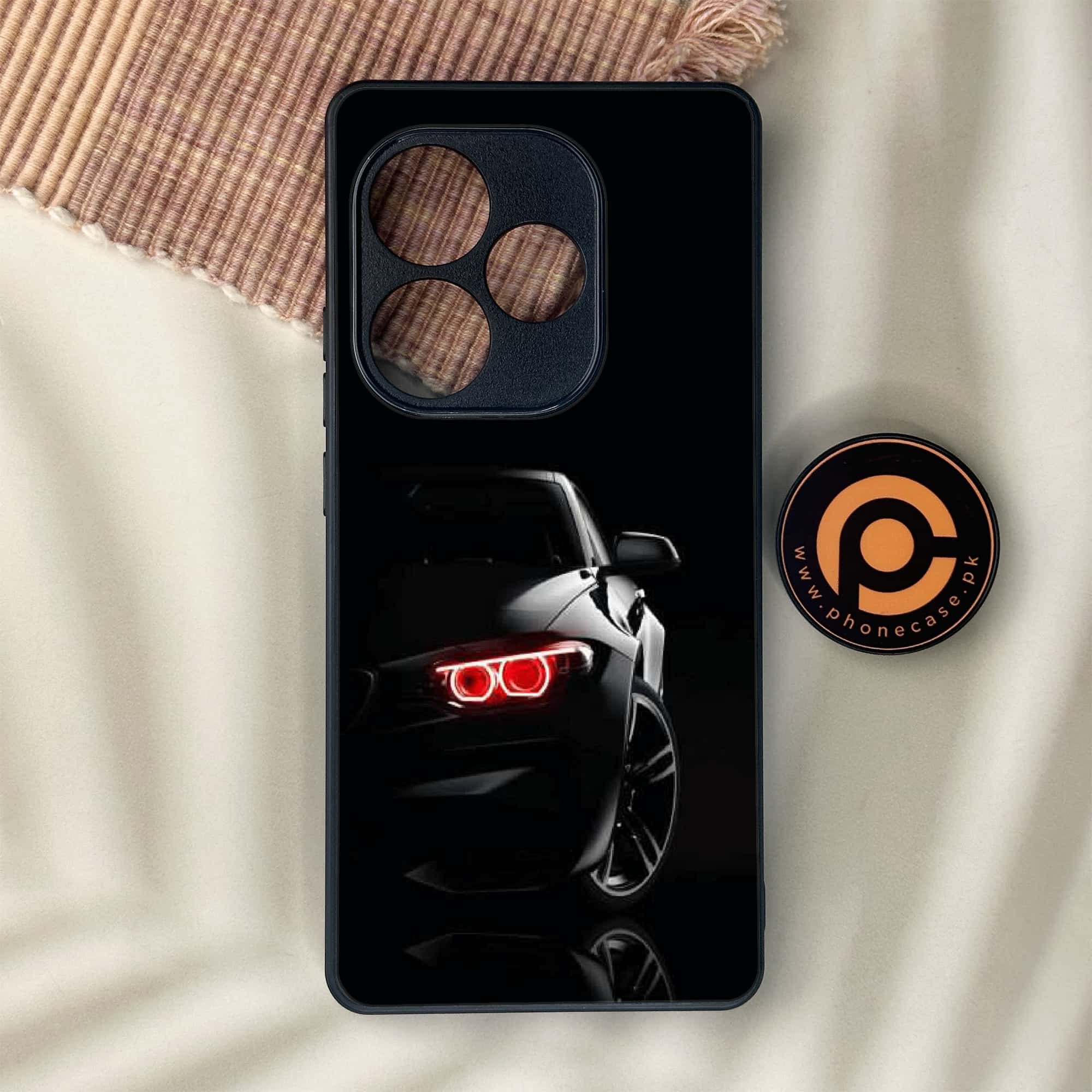 Realme GT 6 - Black Art Series - Premium Metal Printed soft Bumper shock Proof Case