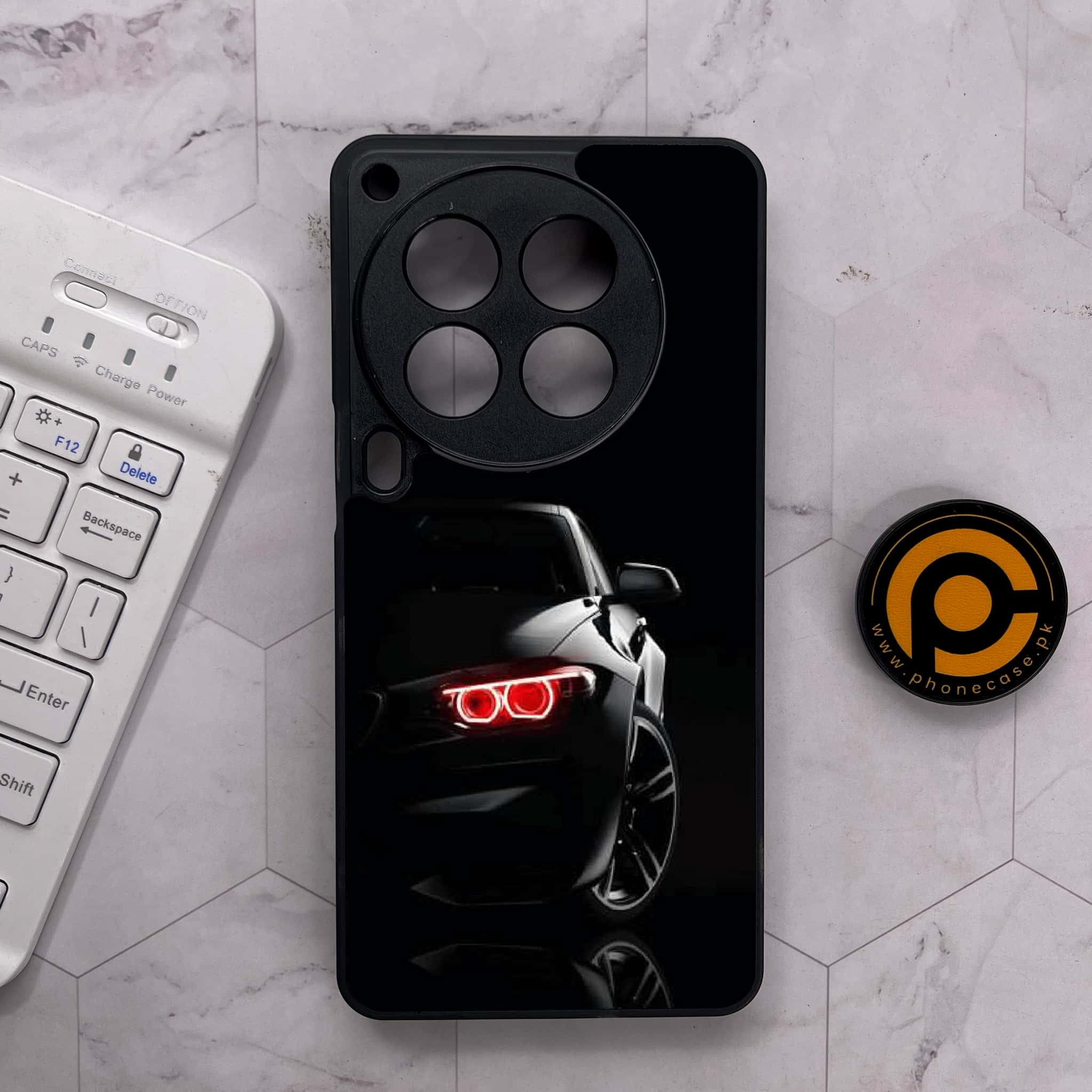 Tecno Camon 30 Premier - Black Art Series - Premium Metal Printed soft Bumper shock Proof Case