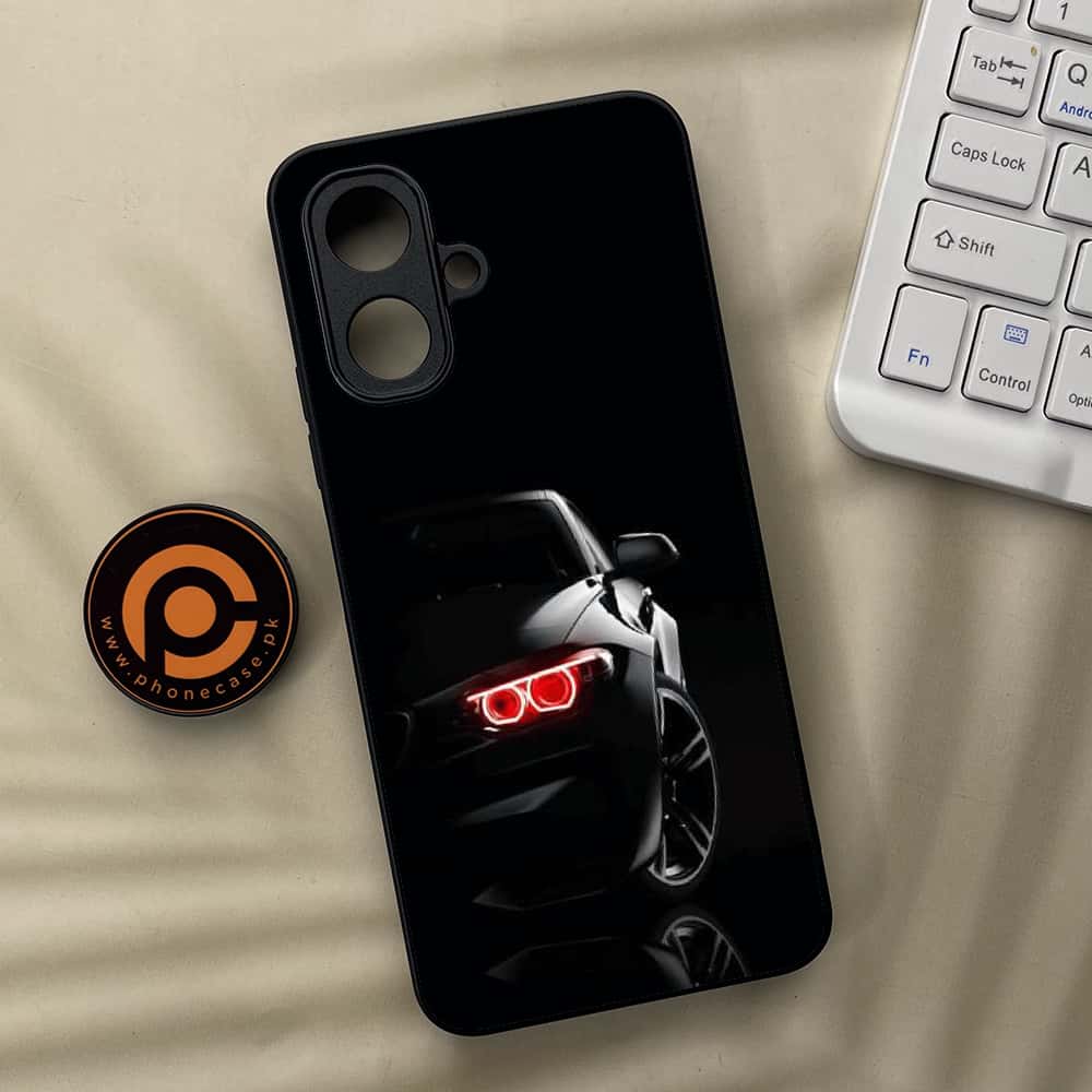 Tecno Spark Go 2 - Black Art Series - Premium Metal Printed soft Bumper Shock Proof Case