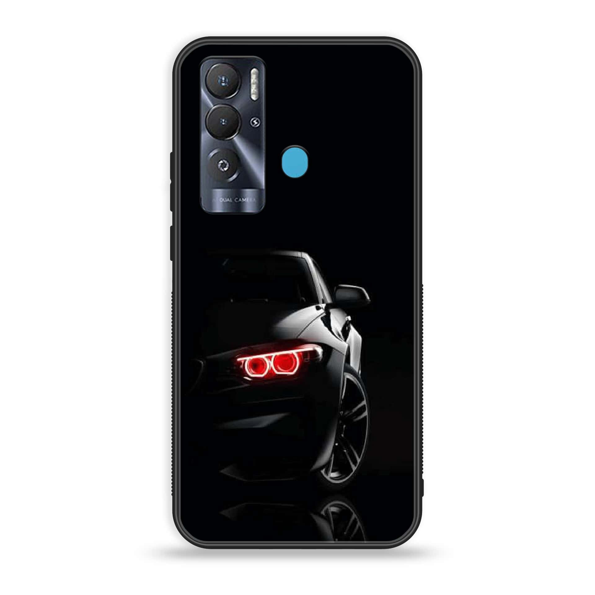 Tecno Pova Neo Black Art series Premium Printed Glass soft Bumper shock Proof Case