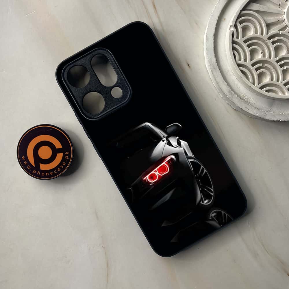 Oppo Reno 14 5G - Black Art Series - Premium Metal Printed soft Bumper shock Proof Case