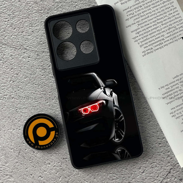 Infinix Note 30 - Black Art Design 6 - Premium Metal Printed soft Bumper shock Proof Case  CS-31090