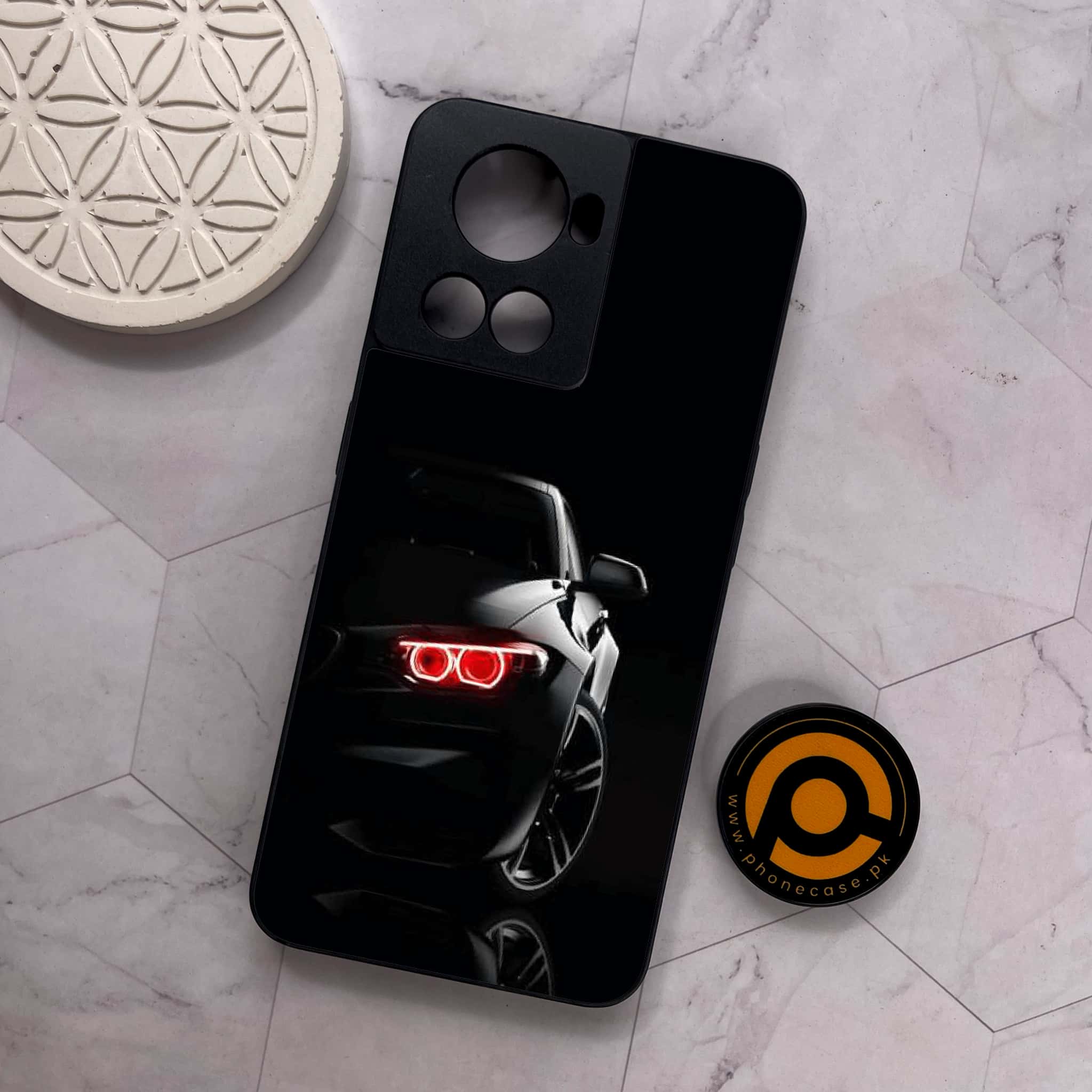 OnePlus 10R - Black Art Series - Premium Metal Printed soft Bumper shock Proof Case