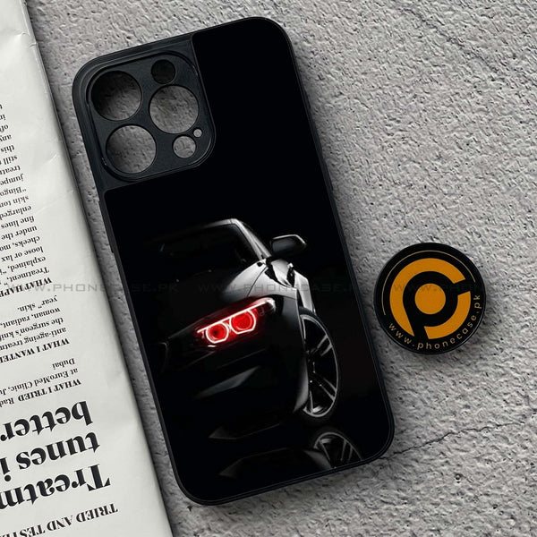 iPhone 15 Pro Max - Black Art Design 6  - Premium Metal Printed soft Bumper shock Proof Case  CS-35546