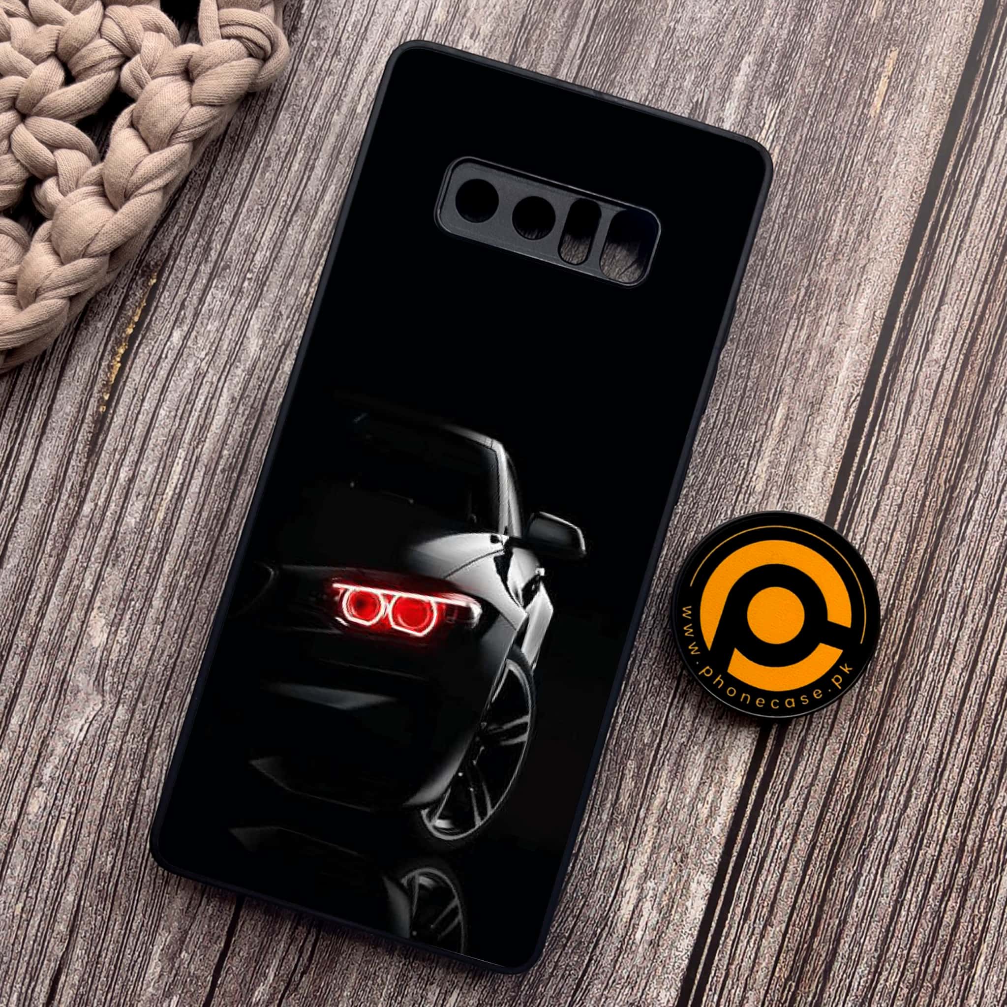 Samsung Galaxy Note 8 - Black Art Series - Premium Metal Printed soft Bumper shock Proof Case