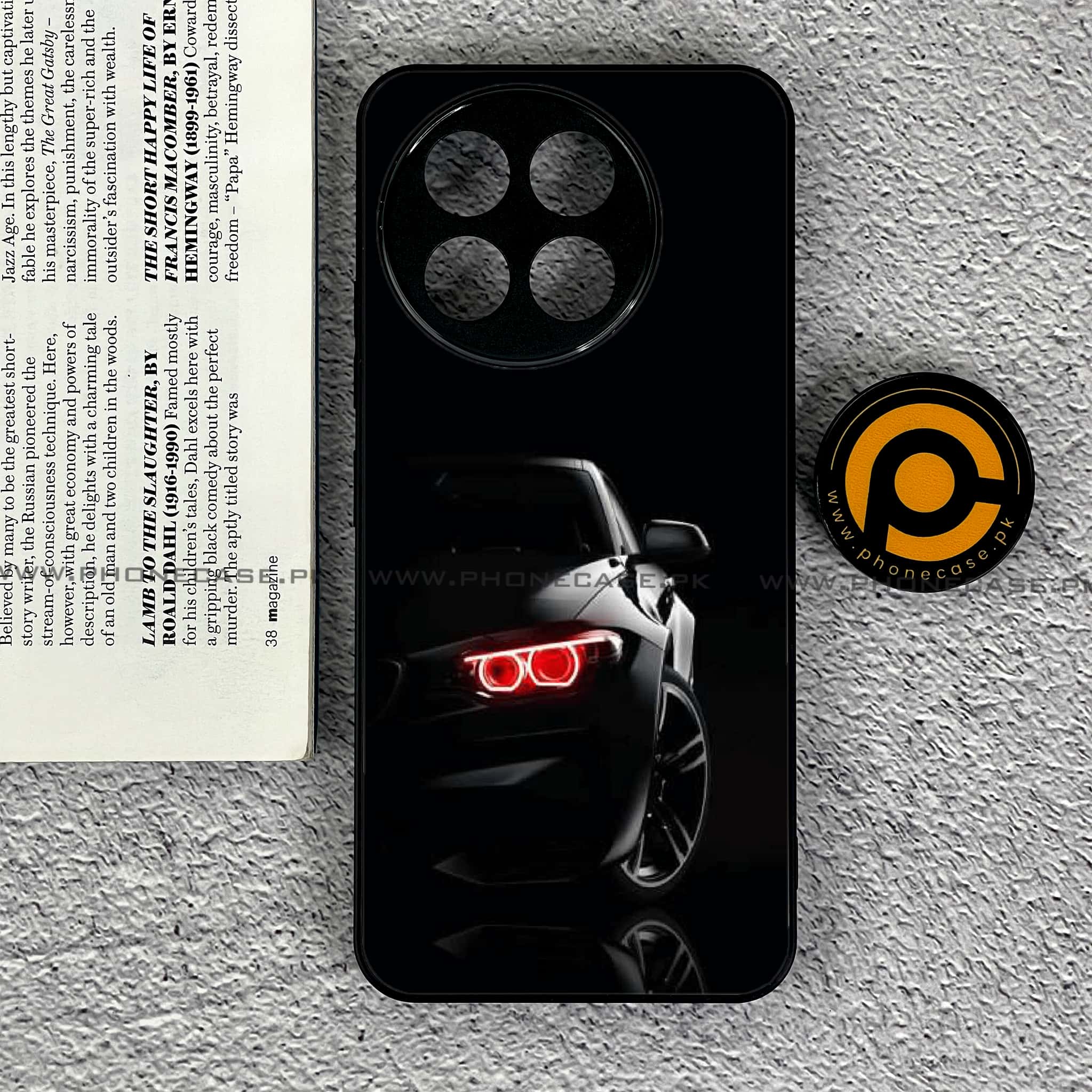 OnePlus 13R - Black Art Series - Premium Printed Glass soft Bumper shock Proof Case
