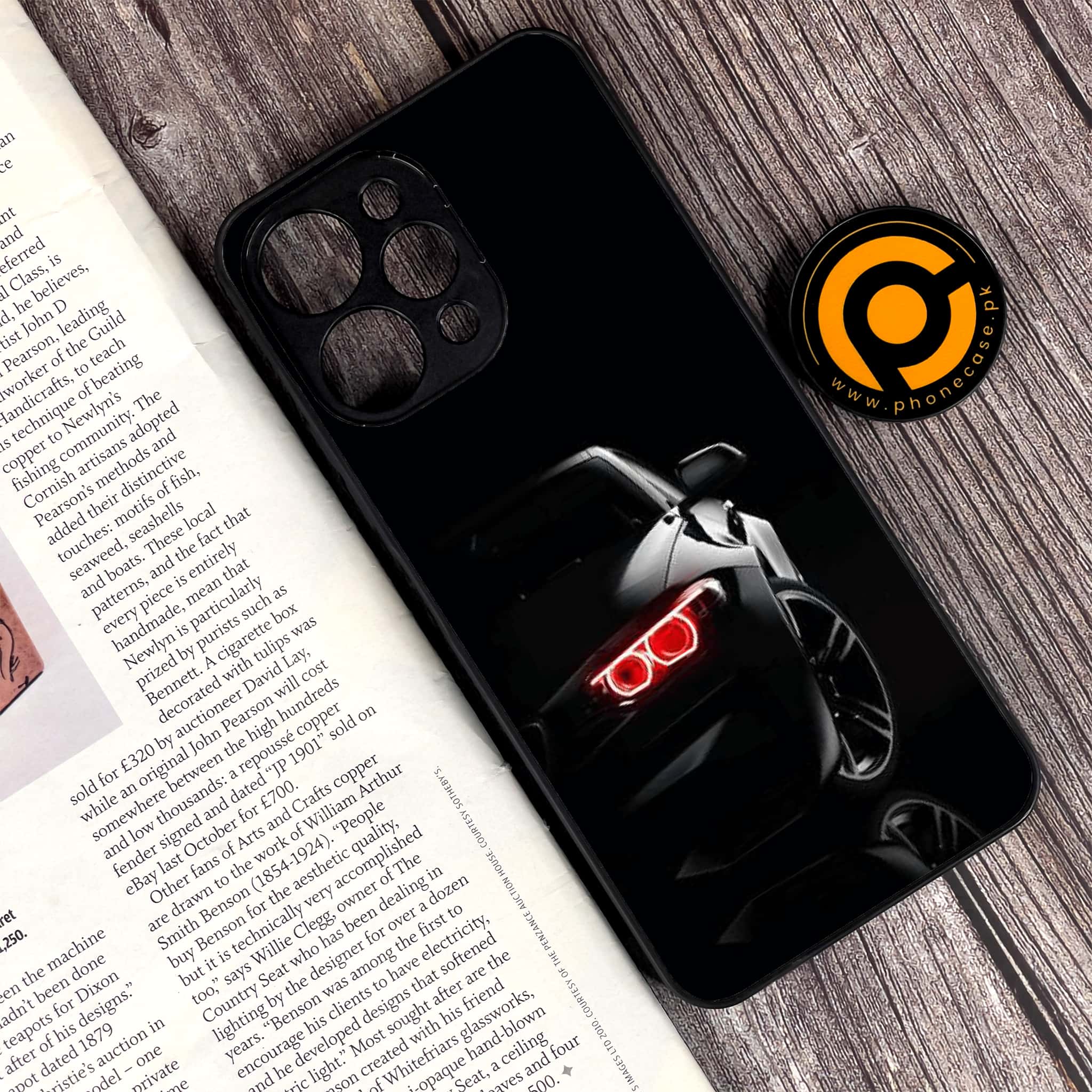 Xiaomi Redmi 12 - Black Art Series - Premium Printed Glass soft Bumper shock Proof Case