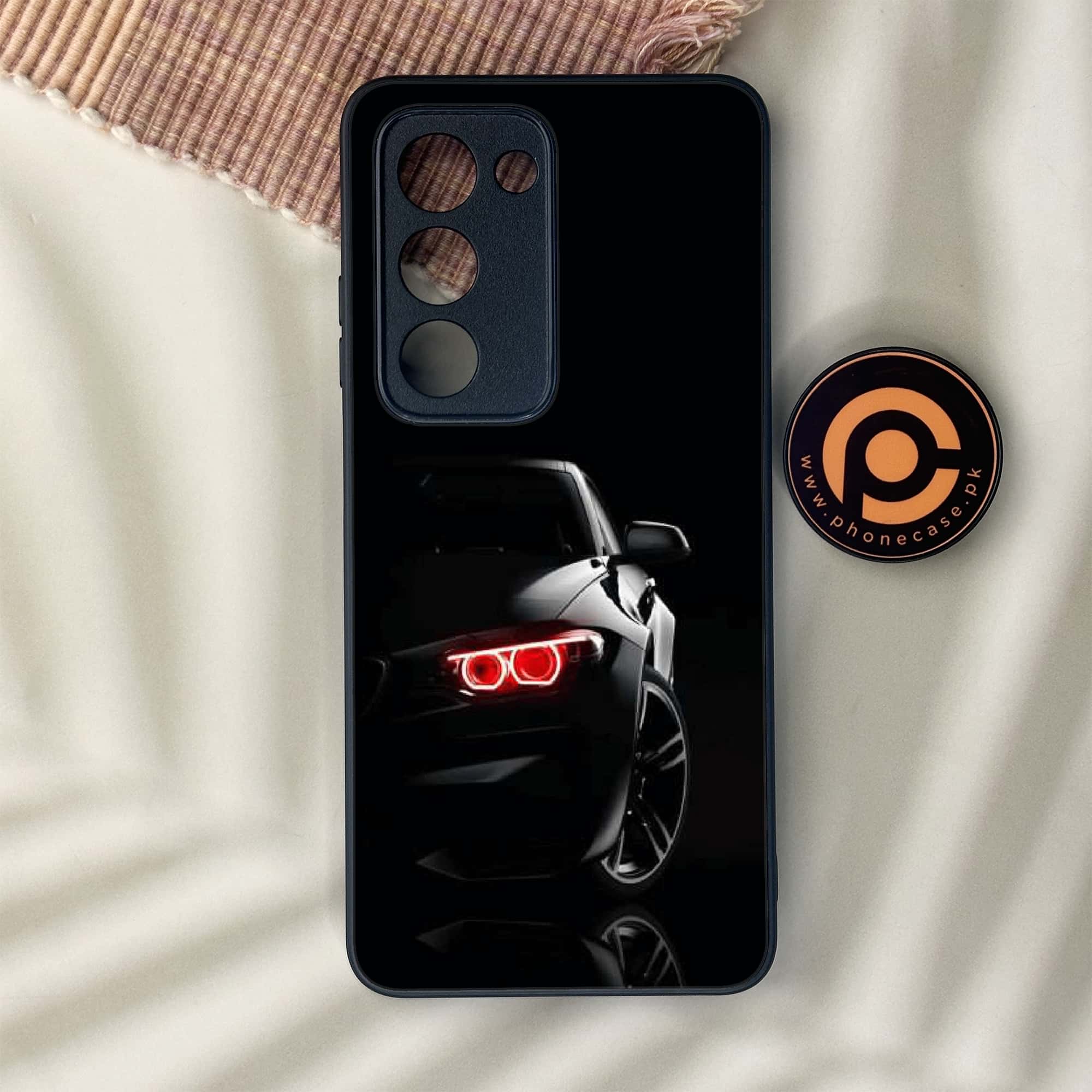 Oppo A5 2025 - Black Art Series - Premium Metal Printed soft Bumper shock Proof Case