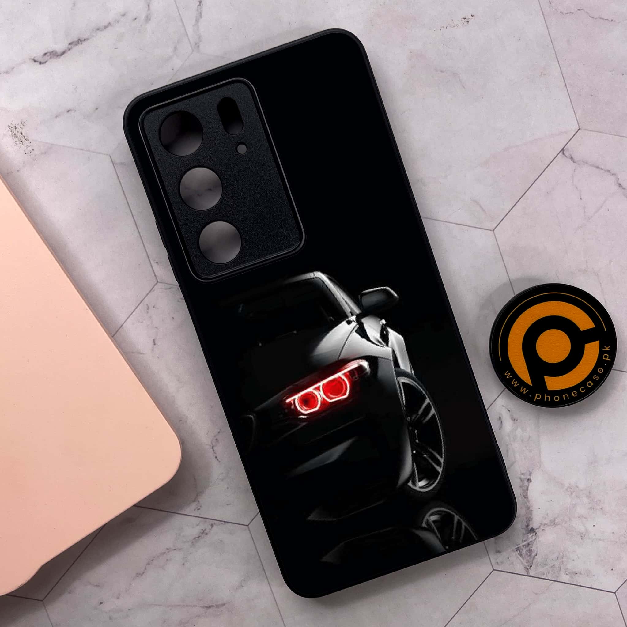 Realme C75x 4G - Black Art Series - Premium Metal Printed soft Bumper shock Proof Case