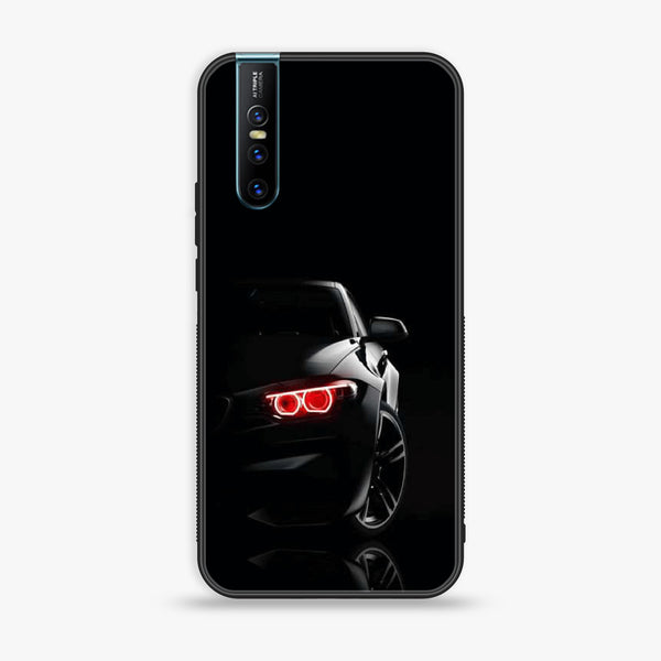 Vivo V15 - Black Art Design 6 - Premium Printed Glass soft Bumper shock Proof Case CS-19778