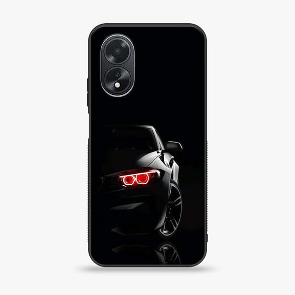 Oppo A18 4G/A38 - Black Art Design 6- Premium Printed Glass soft Bumper shock Proof Case CS-45705