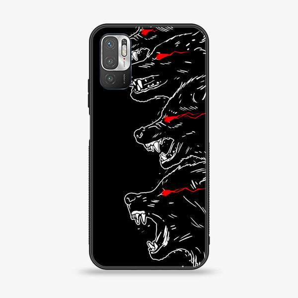 Xiaomi Redmi Note 10 5G - Black Art Design 7 - Premium Printed Glass soft Bumper shock Proof Case CS-27213