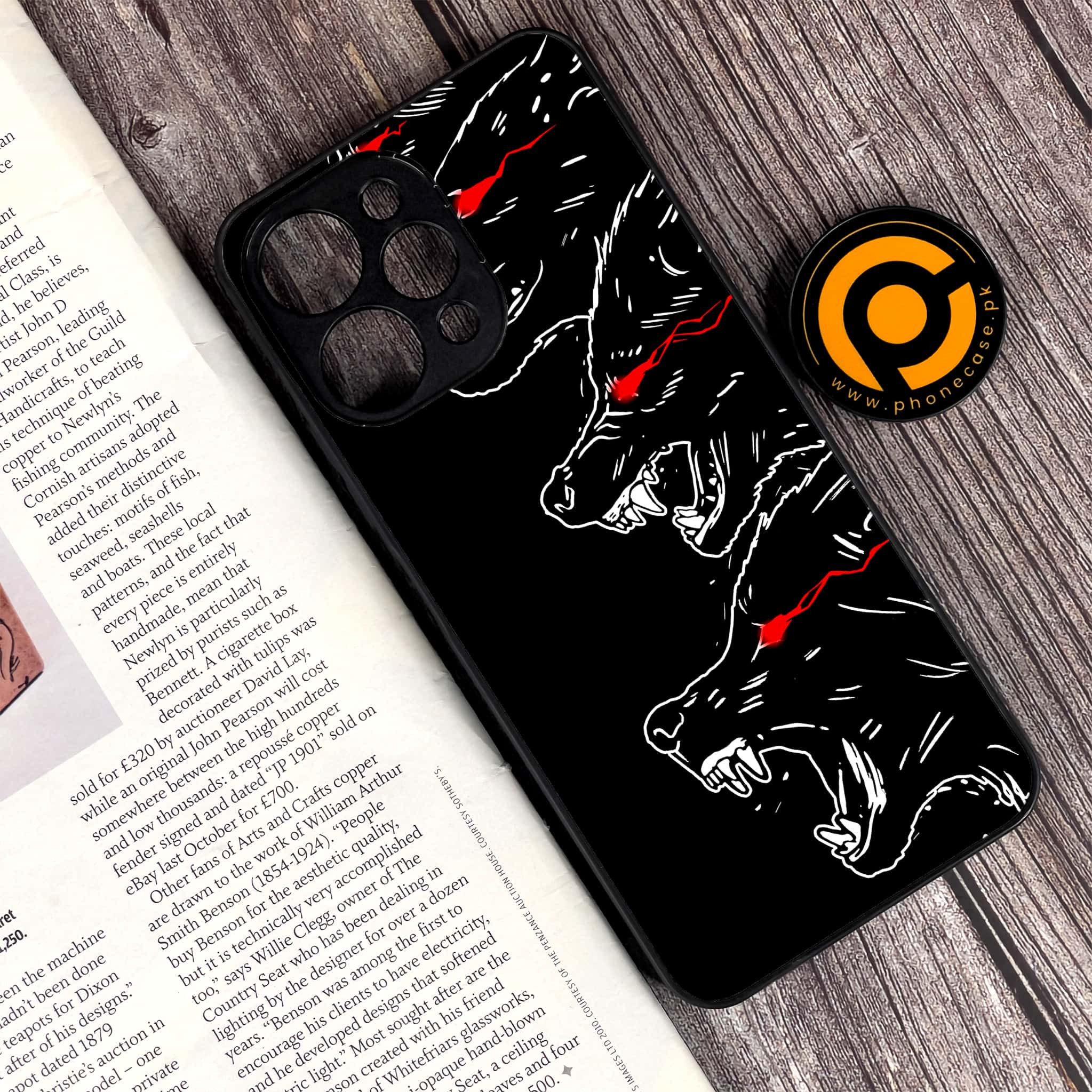 Xiaomi Redmi 12 - Black Art Series - Premium Printed Glass soft Bumper shock Proof Case