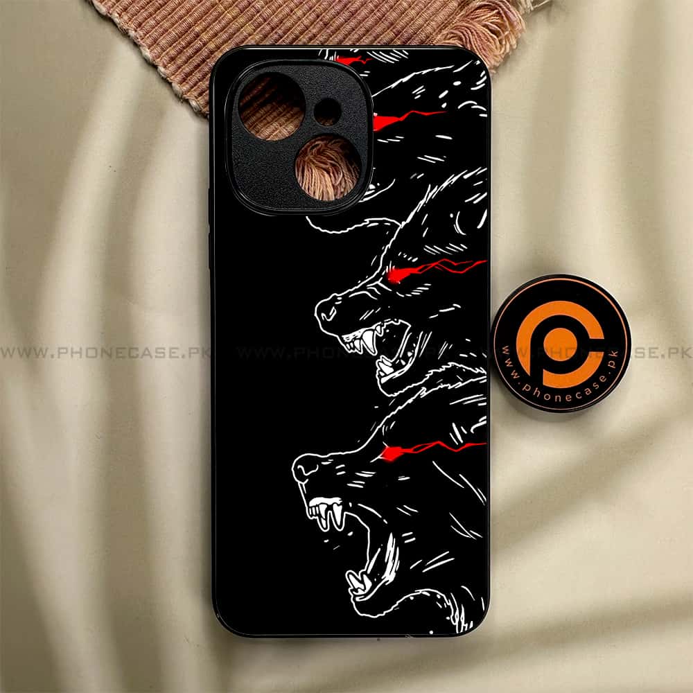 Tecno Spark 40C - Black Art Series - Premium Metal Printed soft Bumper shock Proof Case