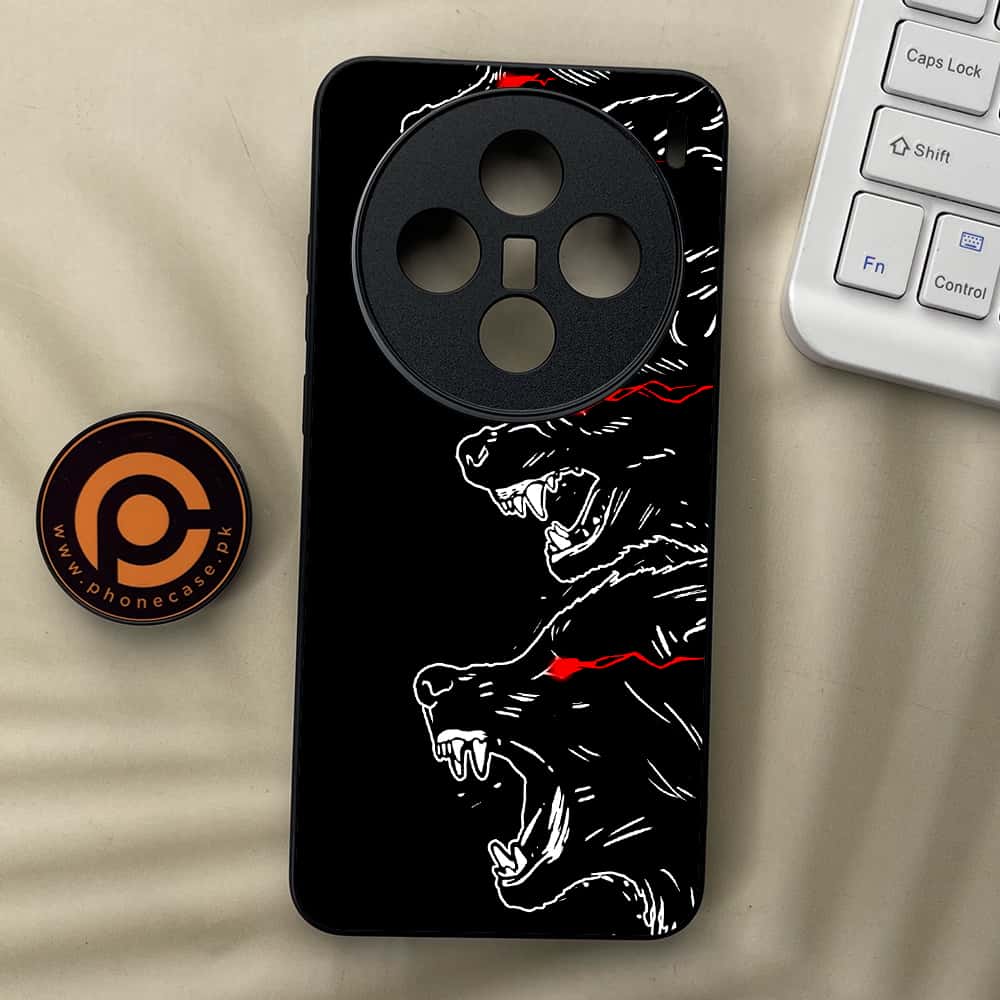Vivo X200 - Black Art Series - Premium Metal  Printed soft Bumper shock Proof Case
