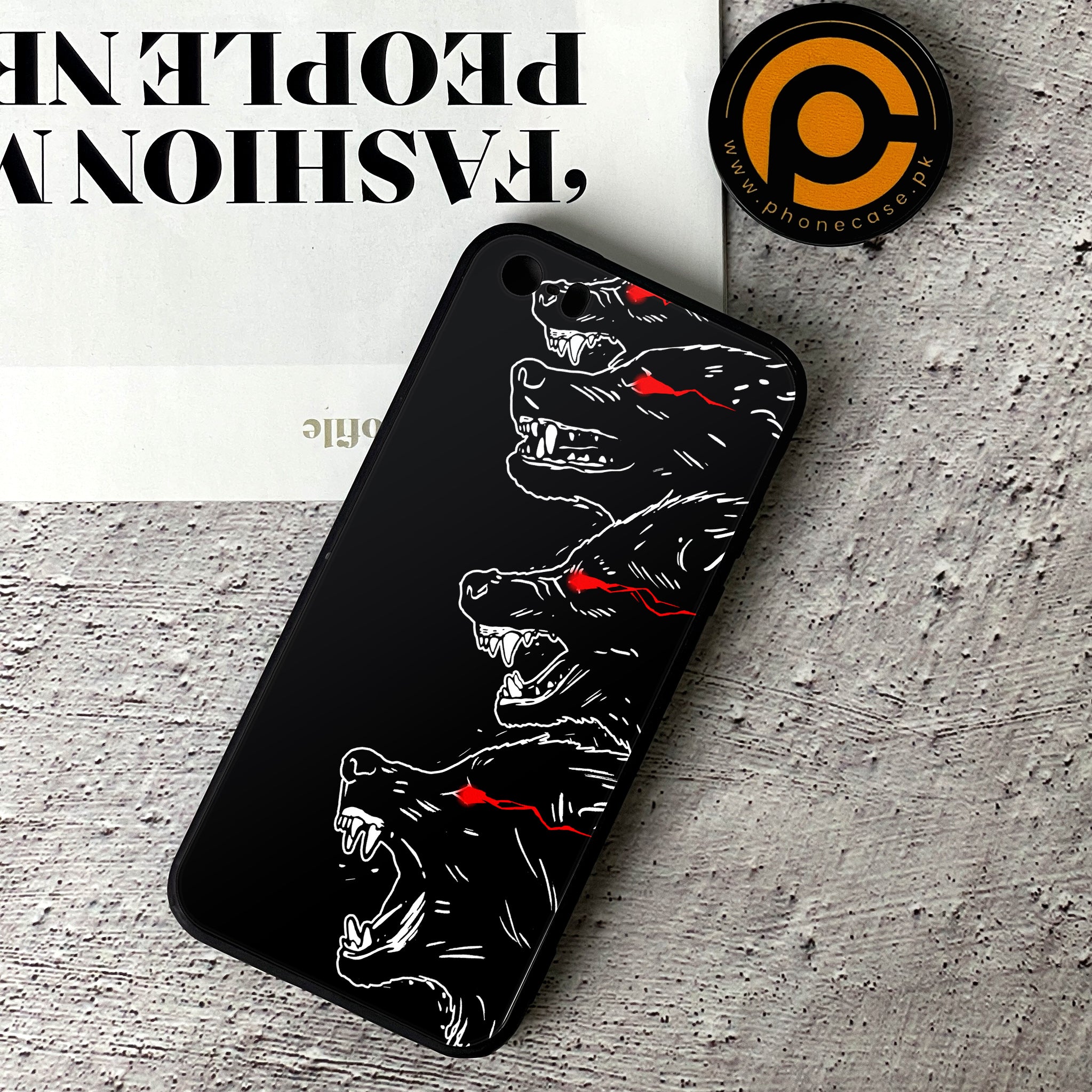 iPhone 5/5c/5s - Black Art Series - Premium Printed Glass soft Bumper shock Proof Case