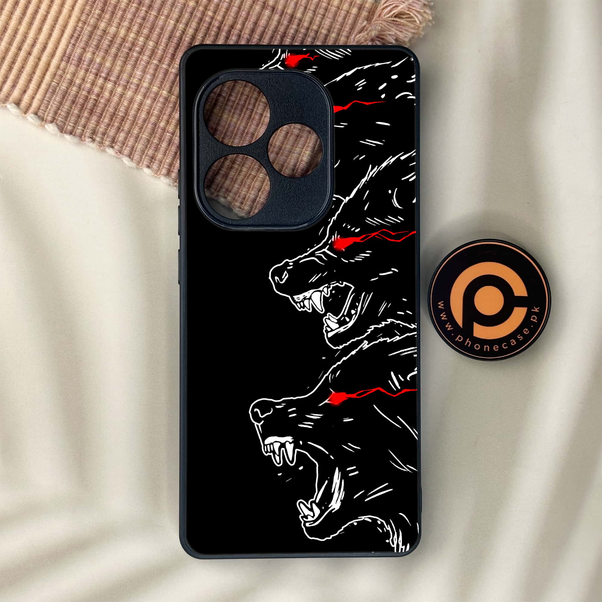 Realme GT 6 - Black Art Series - Premium Metal Printed soft Bumper shock Proof Case