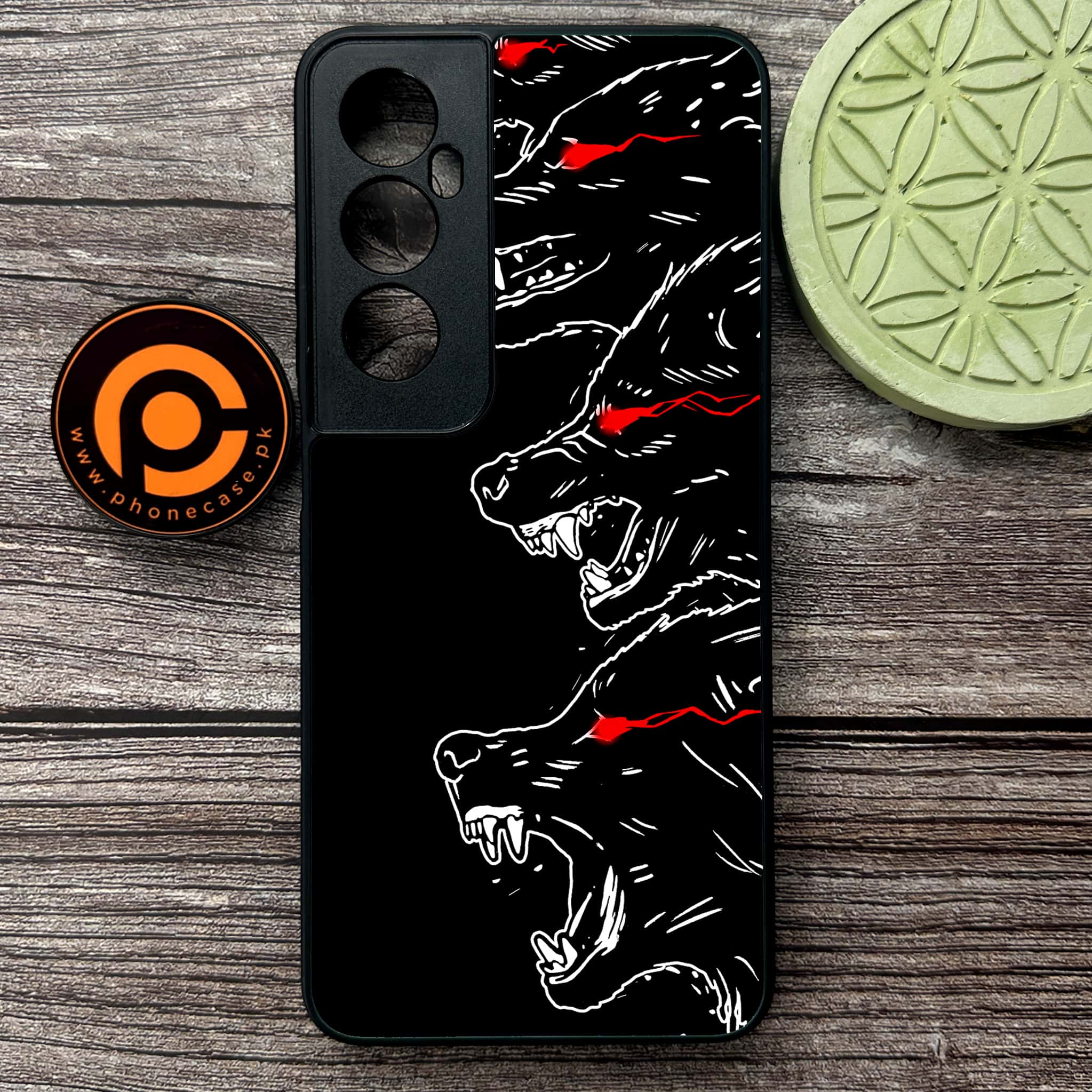 Realme C65  - Black Art Series - Premium Metal Printed soft Bumper shock Proof Case