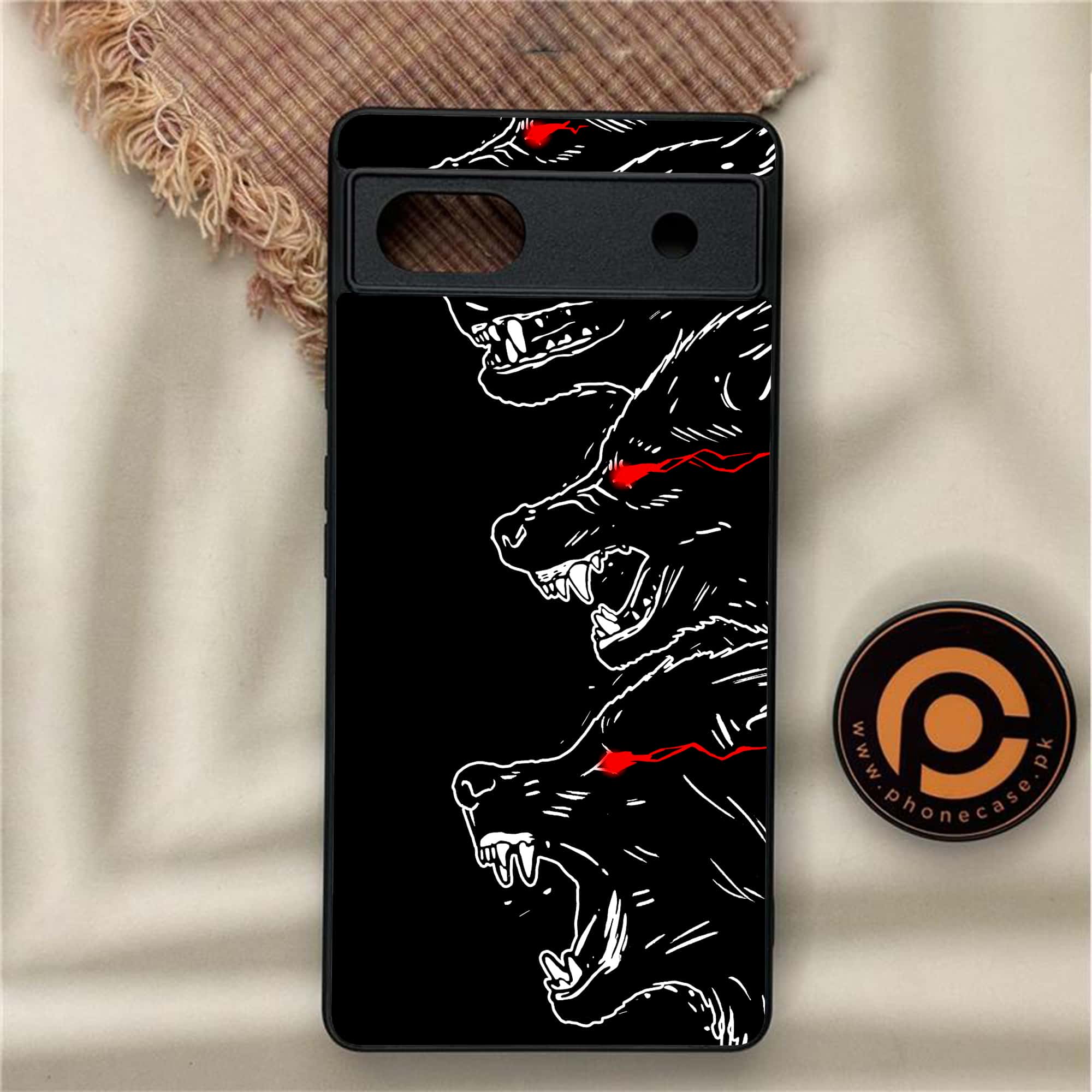 Google Pixel 6A - Black Art Series - Premium Metal Printed soft Bumper Shock Proof Case
