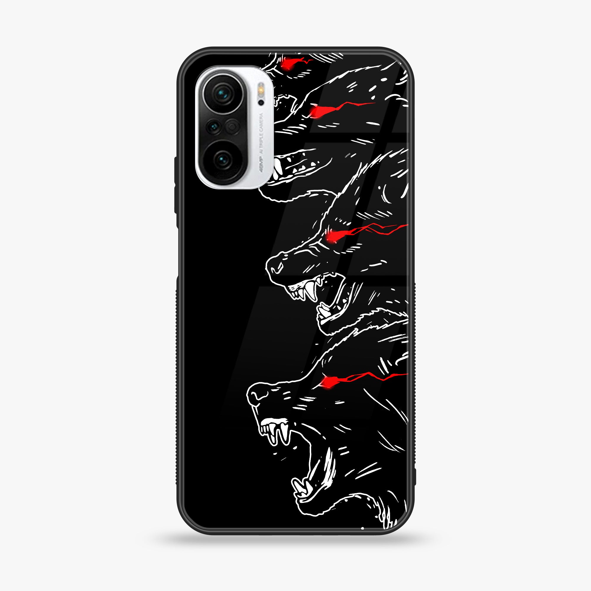 Xiaomi Poco F3 - BlacK Art Series - Premium Printed Glass soft Bumper shock Proof Case