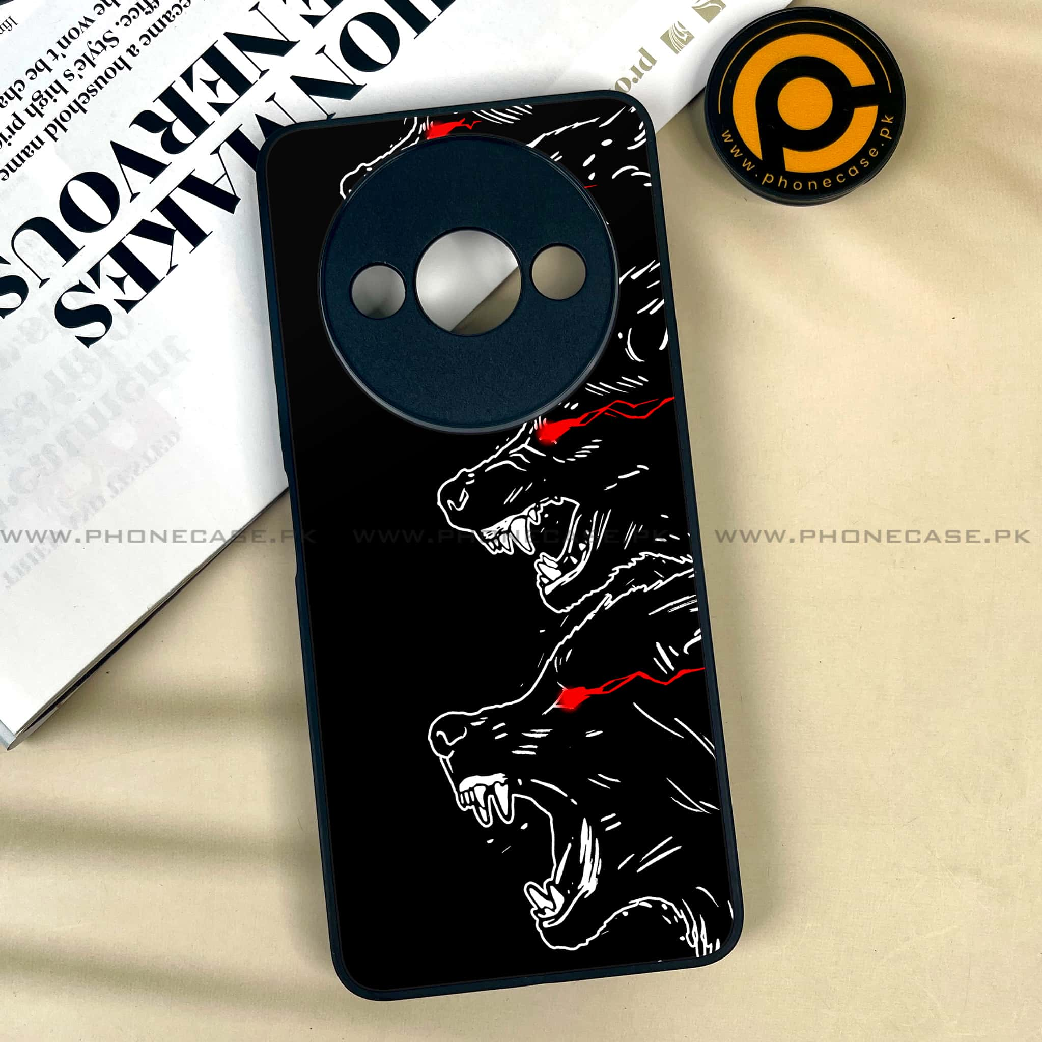 Xiaomi Redmi A3x - Black Art Series - Premium Printed Metal soft Bumper shock Proof Case