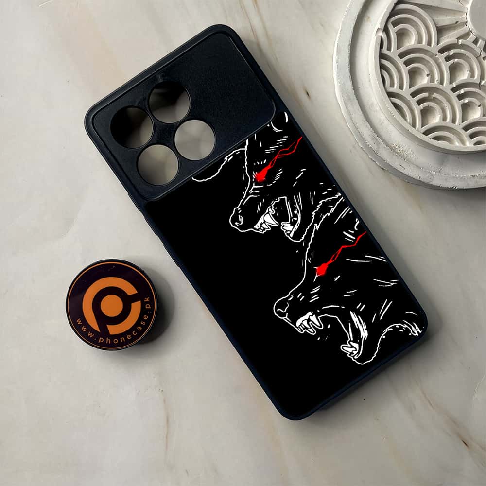 Xiaomi Poco F6 Pro - Black Art Series - Premium Metal Printed soft Bumper shock Proof Case