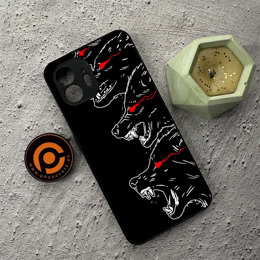 Nothing Phone 2 - Black Art Series - Premium Metal  Printed soft Bumper shock Proof Case