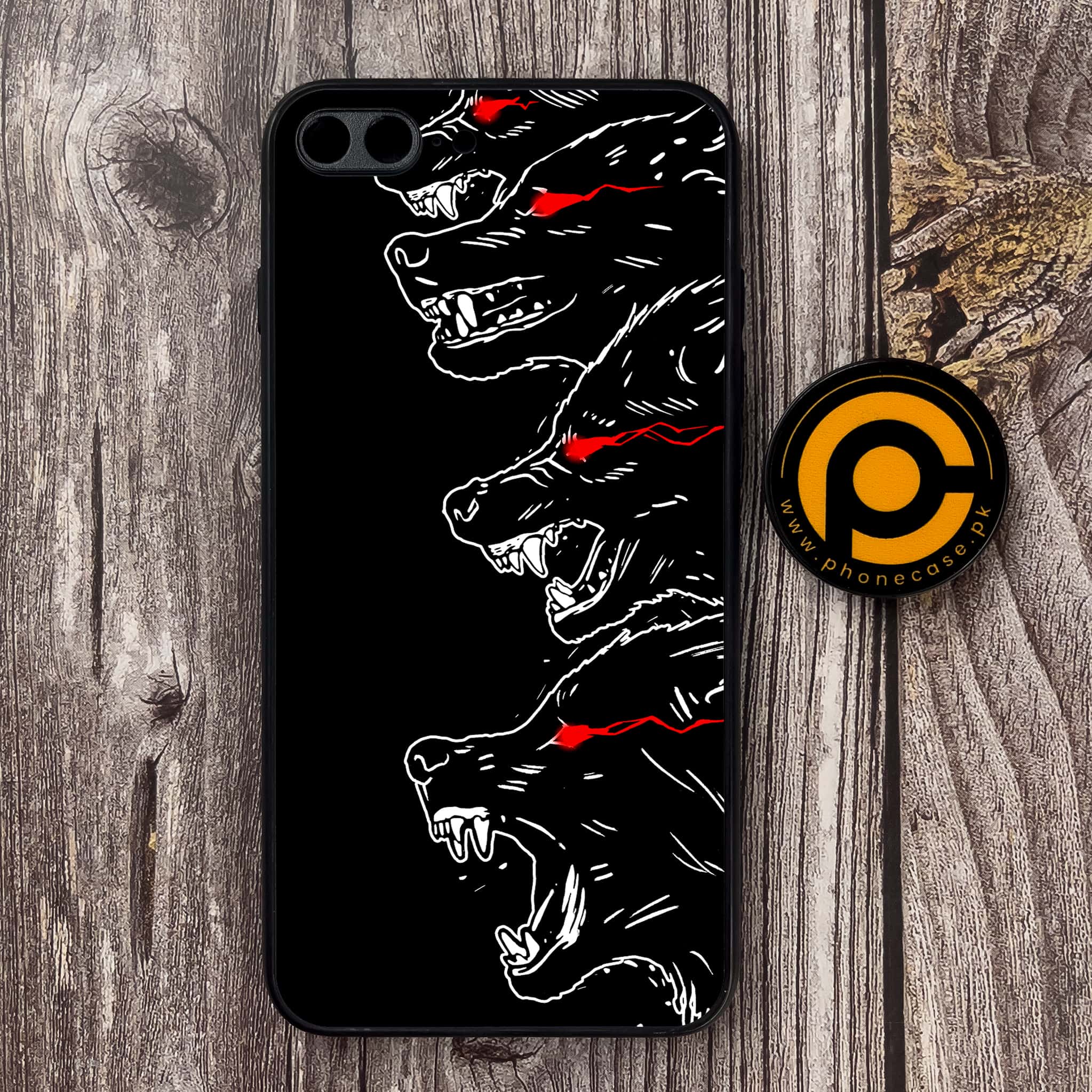 iPhone 7Plus - Black Art Series - Premium Metal Printed soft Bumper shock Proof Case