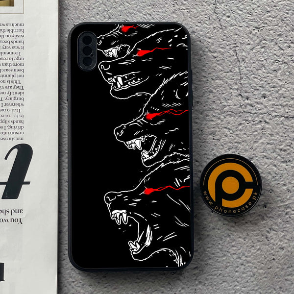 iPhone XS Max - Black Art  Design 7  - Premium Metal Printed soft Bumper shock Proof Case CS-30691