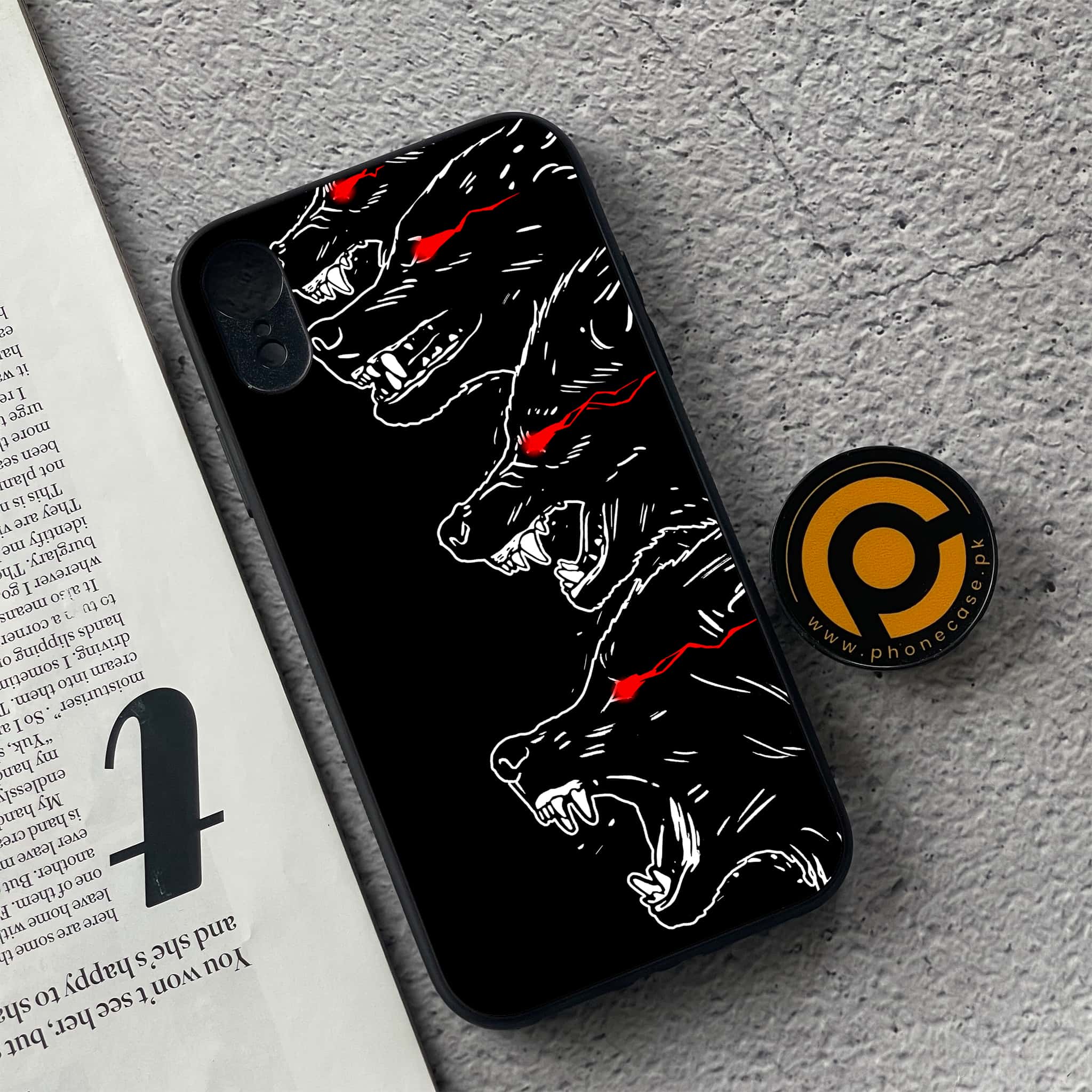 iPhone XR - Black Art Series - Premium Metal Printed soft Bumper shock Proof Case