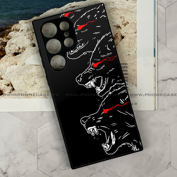Galaxy S21 Ultra  Black Art Design 7  Premium Metal Printed soft Bumper shock Proof Case CS-35714