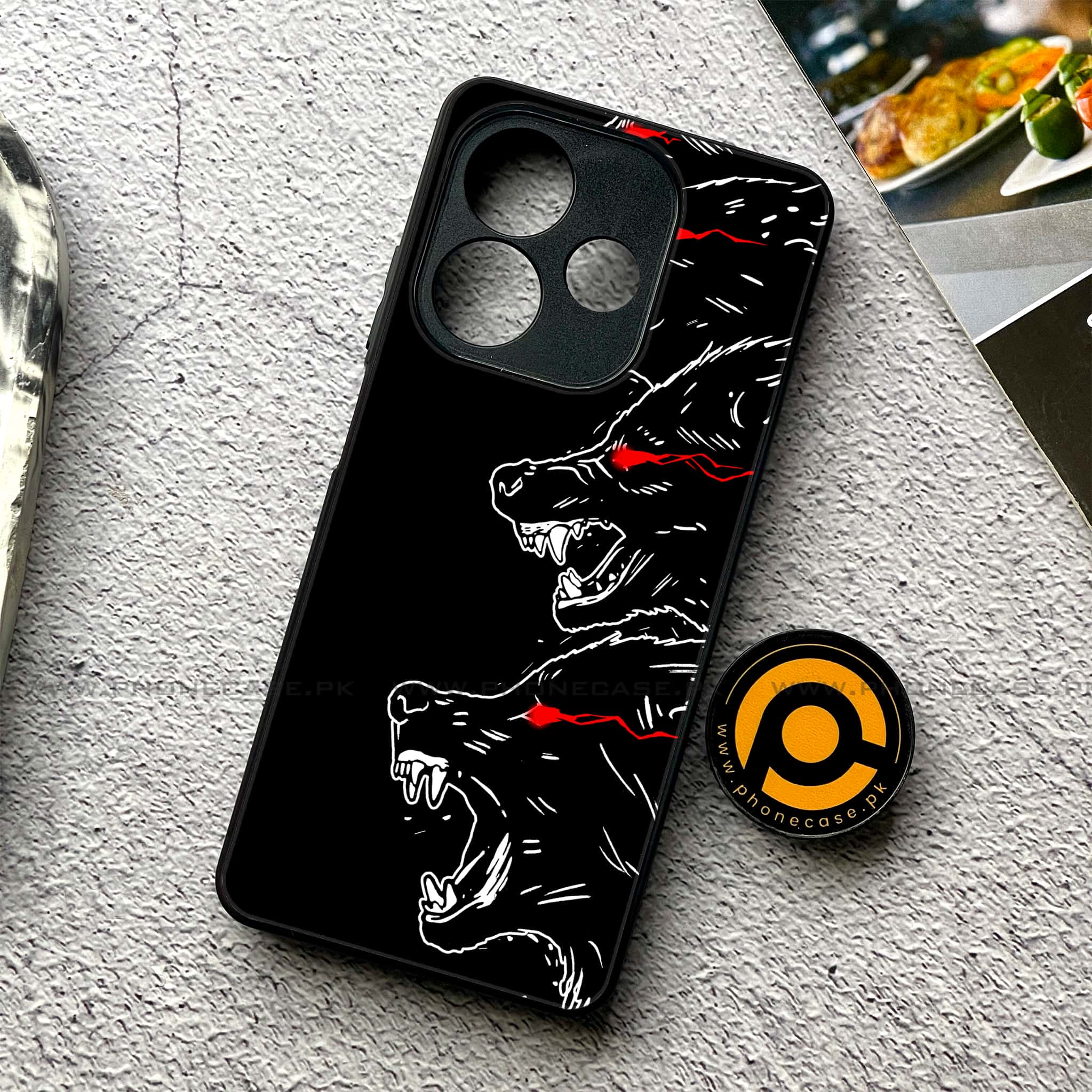 Oppo A5 Pro - Black Art Series - Premium Metal Printed soft Bumper shock Proof Case