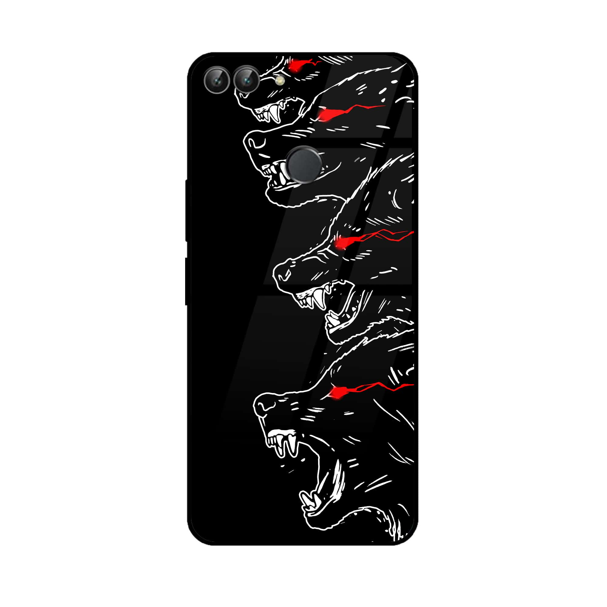 Huawei P Smart - Black Art Series - Premium Printed Glass soft Bumper shock Proof Case