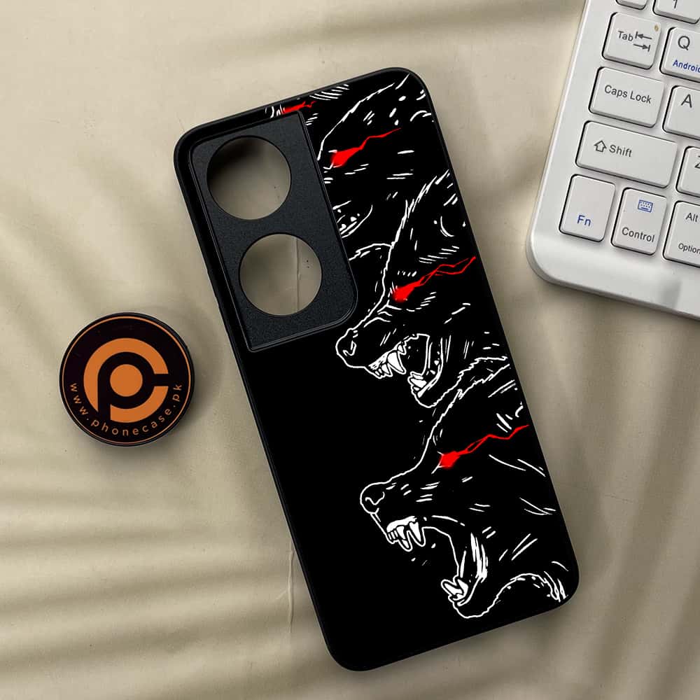 Honor X7b - Black Art Series - Premium Metal  Printed soft Bumper shock Proof Case