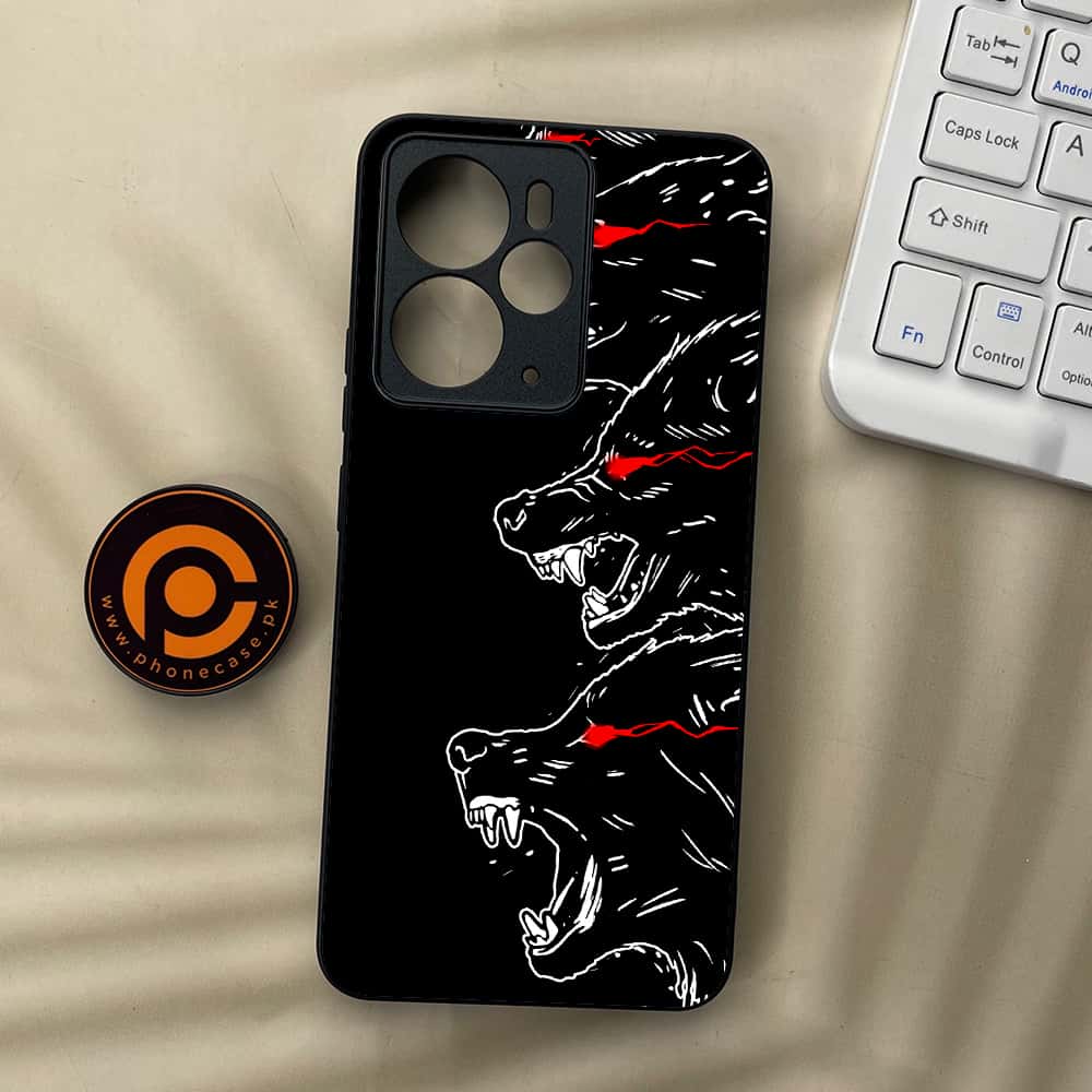 Realme 14 5G - Black Art Series - Premium Metal Printed soft Bumper Shock Proof Case