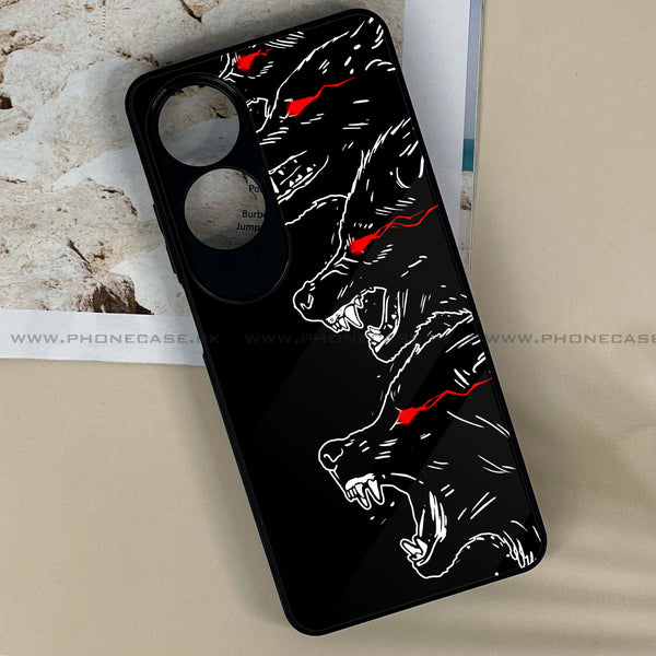 Oppo A60 - Black Art Design 7- Premium Printed Metal soft Bumper shock Proof Case CS-18331