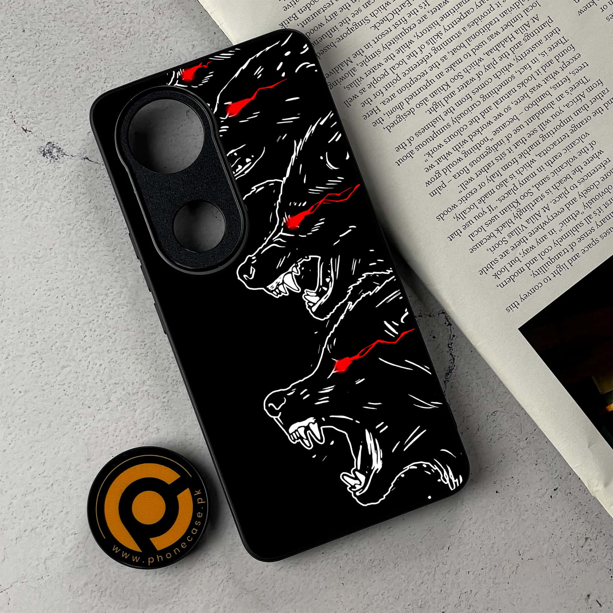 Vivo V50 - Black Art Series - Premium Metal Printed Soft Bumper Shockproof Case