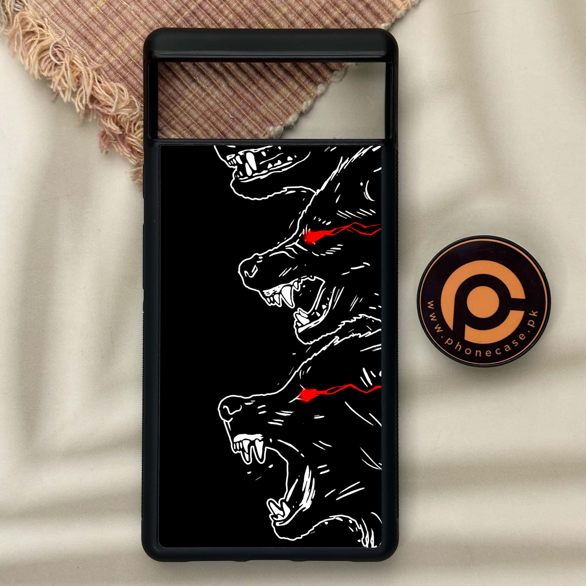 Google Pixel 6 - Black Art Series - Premium Metal Printed soft Bumper Shock Proof Case