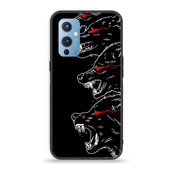 OnePlus 9 - Black Art Design 7 - Premium Printed Glass soft Bumper shock Proof Case CS-14047