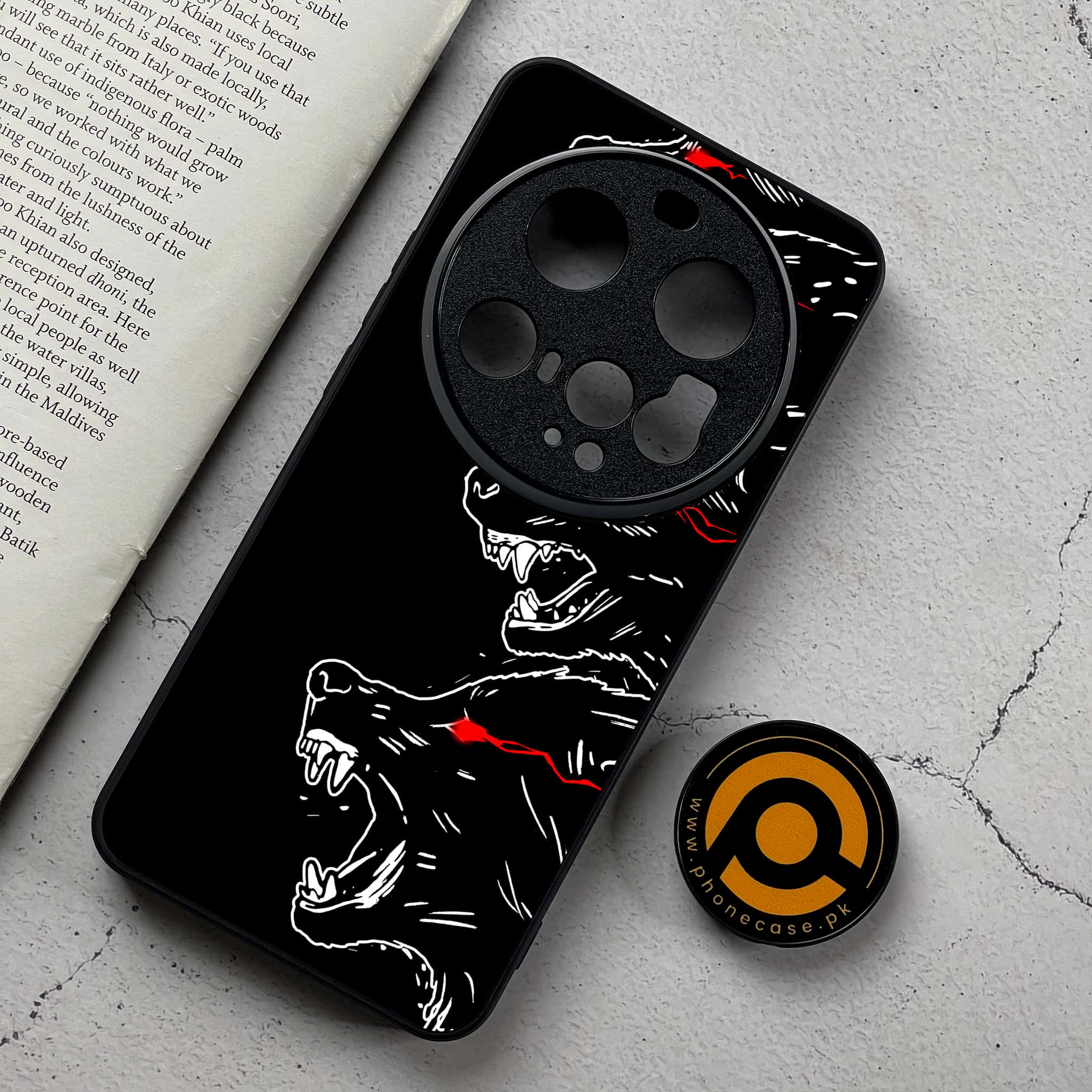 Xiaomi 15 Ultra - Black Art Series - Premium Metal Printed Soft Bumper Shockproof Case