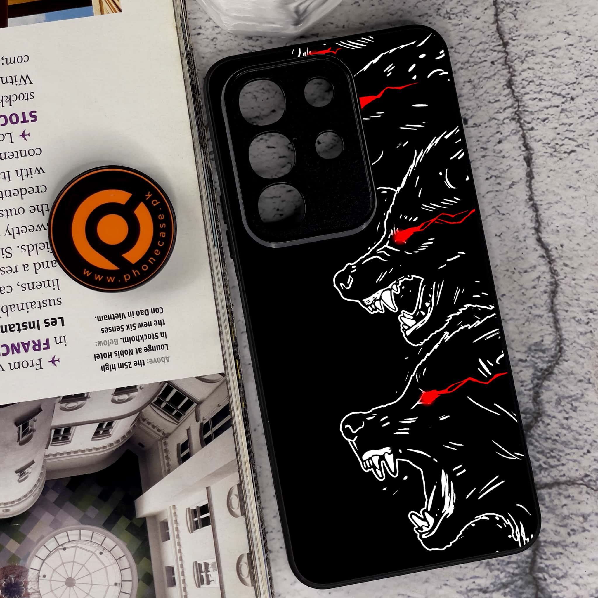 Vivo Y29 4G - Black Art Series - Premium Metal Printed soft Bumper Shock Proof Case