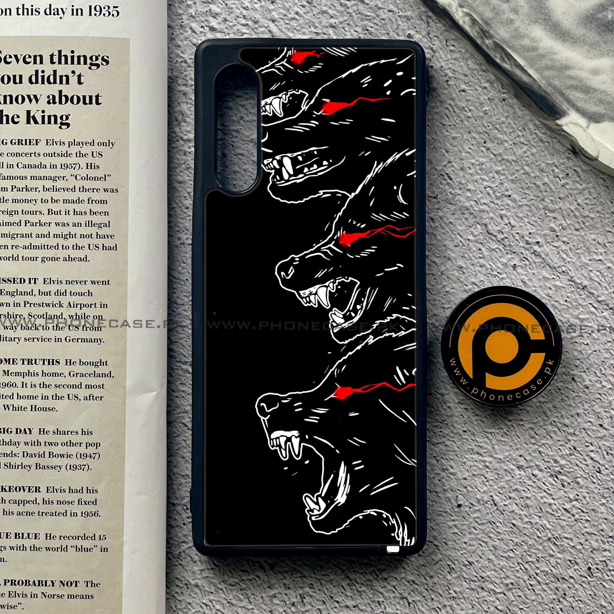 LG Velvet - Black Art Series - Premium Printed Glass soft Bumper shock Proof Case
