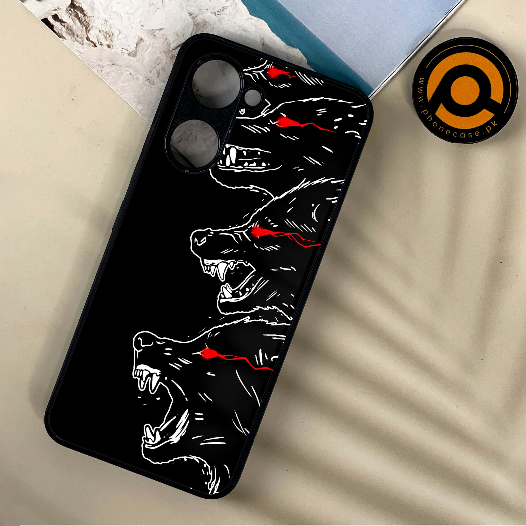 Vivo Y03 - Black Art Series - Premium Printed Metal soft Bumper shock Proof Case