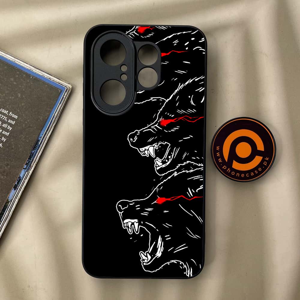 Vivo X200 FE - Black Art Series - Premium Metal Printed soft Bumper Shock Proof Case