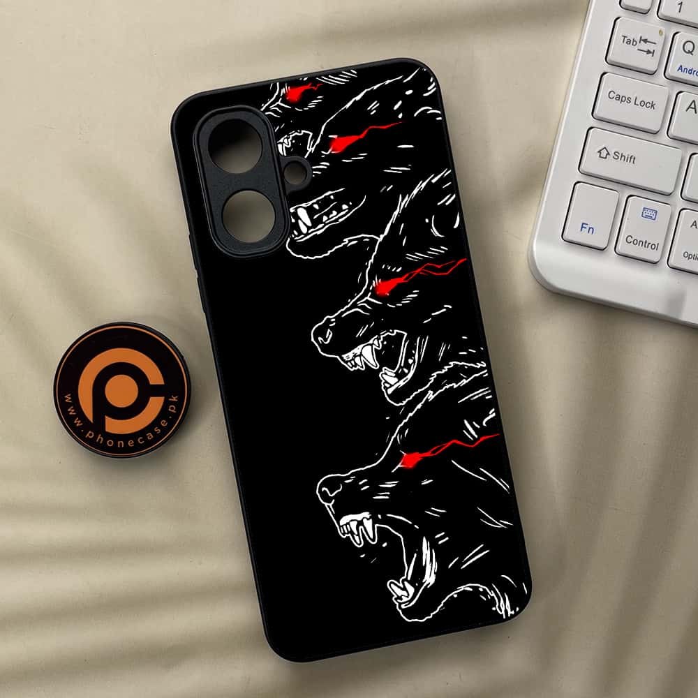 Tecno Spark Go 2 - Black Art Series - Premium Metal Printed soft Bumper Shock Proof Case